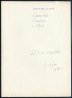 1936 Kinszki Imre (1901-1945) budapesti fotóművész hagyatékából pecséttel jelzett, feliratozott vint...