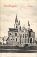 1911 Budapest XV. Rákospalota, új templom. Fischer Dezső és Társa kiadása
