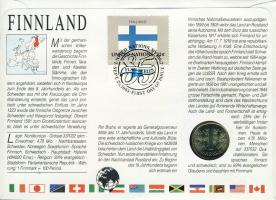 Finnország 1985. 1M érmes, bélyeges boríték T:1