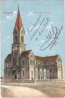 1914 Budapest XV. Rákospalota, Római katolikus templom. Fischer Dezső és Társa kiadása (EK)