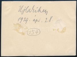 1929 Kinszki Imre (1901-1945) budapesti fotóművész hagyatékából, jelzés nélküli, de a szerző által f...