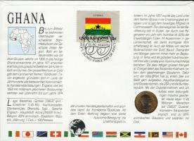 Ghana 1958. 1/2p érmes, bélyeges boríték T:1