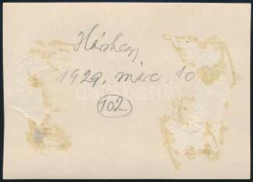 1929 Kinszki Imre (1901-1945) budapesti fotóművész hagyatékából, jelzés nélküli, de a szerző által f...