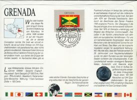 Grenada 1984. 1c érmes, bélyeges boríték T:1