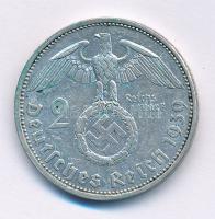 Német Harmadik Birodalom 1939A 2M Ag "Hindenburg" T:2  
German Third Reich 1939A 2 Mark A...