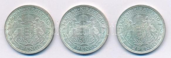 1937-1939. 2P Ag "Madonna" (3xklf) T:2 
Adamo P7