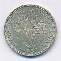 1937. 2P Ag "Madonna" T:2 kis patina  Adamo P7