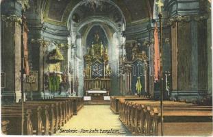 1924 Budapest XXIII. Soroksár, Római katolikus templom, belső. Hangya Szövetkezet kiadása (r)