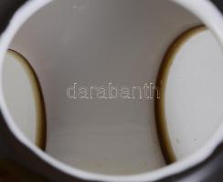 Muranói üveg váza retro deisgn. Formába öntött, több rétegű, hibátlan. / . Murano crystal large brow...