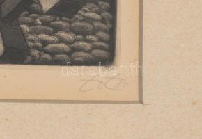 Tot, Amerigo (1909-1984): Artisták. Mezzotinto, papír, jelzett és datált (Tot 80), számozott (4/100)...