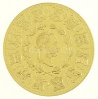 DN "Osztrák-Magyar Monarchia pénzei utánveretben - 1873. 4 Dukát" aranyozott Cu-Ni emlékér...