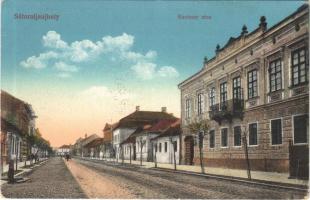 Sátoraljaújhely, Kazinczy utca. Vasúti Levelezőlapárusítás 11. sz. - 1915. (EB)