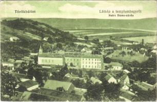 1924 Törökbálint, látkép a templomhegyről, Notre Dame zárda. Tóth János kiadása (EK)