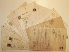 1886-1918 10 db okmánybélyeges irat