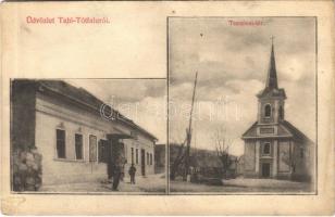 1910 Tahitótfalu, Tahi-Tótfalu; Templom tér, Szabady János üzlete és saját kiadása (Rb)
