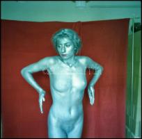 cca 1991 Bádogember, 13 db vintage NEGATÍV Menesdorfer Lajos (1941-2005) budapesti fotóművész hagyat...