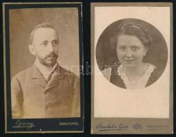 cca 1880-1900 14 db vizitkártya sok féle magyar fotósok műterméből