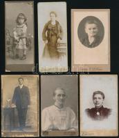 cca 1880-1900 8 db vizitkártya sokféle magyar fotós műterméből