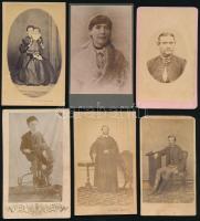 cca 1860-1900 11 db vizitkártya sokféle magyar fotós műterméből közötte beazonosításra váró, híres személyek