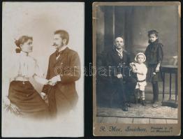 cca 1880-1900 6 db kabinetfotó sokféle magyar és cseh fotós műterméből
