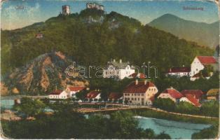 1917 Celje, Cilli; Schlossberg / castle ruins. Verlag Fritz Rasch (worn corners)
