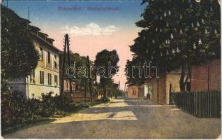 1918 Pragersko, Pragerhof; Bahnhofstrasse / railway station, street view. Verlag Amalie Churfürst (tiny tear)