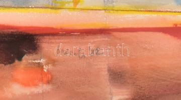 Misch Ádám (1935-1995): Kehely (eredetileg cím nélkül), 1982. Akvarell, kréta, ceruza, papír, jelzet...