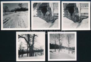 1942 Galya feliratú 11 db vintage fotó, 6,1x6 cm