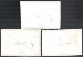 cca 1910 Óceánia, harcosok álarca, 6 db vintage sajtófotó; a képek háttere amerikai retussal (légfúv...