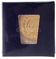 DN "Magyar aranypénzek utánveretben - V. László dukát" aranyozott Cu emlékérem, "COPY...