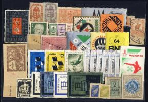 Kis öszeállítás (38 db) zárjegyek, segélybélyegek stb berakólapon