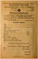 cca 1940 Nyilas párt belépési nyilatkozat