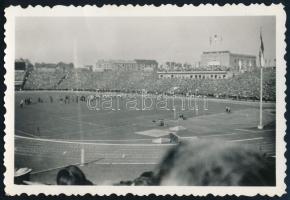 ,,1954 május 23., magyar-angol 7:1 Népstadion feliratú amatőrfotó, 6x9 cm