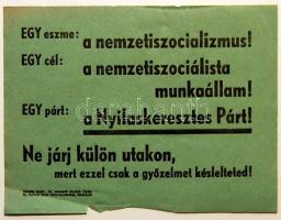 cca 1943 Nyilaskeresztes párt röplap