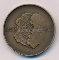 Lapis András (1942-) 1984. "A magyar pénzverés kezdete" Br emlékérem pár (42,5mm) T:1-
Ad...