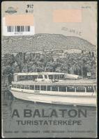 1986 Balaton térkép, Bp., Cartographia, 1:40.000, 71x115 cm+ 1979 A Balaton turistatérképe, 1:80.000, 36x99 cm
