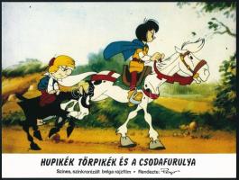 4 db színészeket ábrázoló képeslap + 2 db rajzfilmet népszerűsítő nyomtatvány, 9,5×14,5 és 18×24 cm