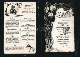 7 db étlap, közte reprint és fotózott kiadás