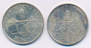 1994. 200Ft Ag "Deák" (2x) T:1- patina Adamo F13.1