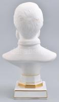 Hollóházi porcelán Kossuth mellszobor. Schossel András alkotása. Biszkvit és fehér mázas, jelzett. G...