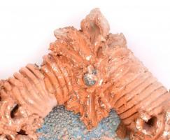 Horváth Anna (1924 - 2005): Madonna. Terrakotta fali dísz. kézzel festett, mázas kerámia. 58x20 cm