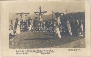 Mikófalva, Passió-játékok Mikófalván 1922-ben. "Golgota" Amster-Strelisky fiók felvétele photo