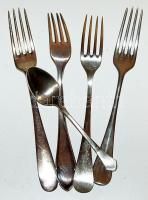 5 db alpakka evőeszköz