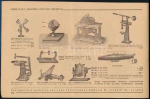 1935 Bp. IV., Klein Dezső 45. karácsonyi játékárjegyzéke Märklin mechanikai játékokról, 31p