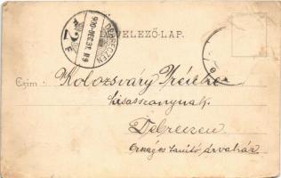 1900 Miskolc, Általános látkép, zsinagóga. Gedeon A. kiadása (EM)