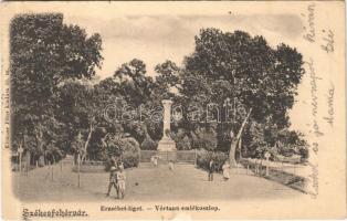 1904 Székesfehérvár, Erzsébet liget, Vértanú emlékoszlop. Klökner Péter kiadása (EK)