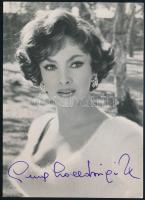 Gina Lollobrigida (1927-) színésznő aláírt fotója / autograph signature