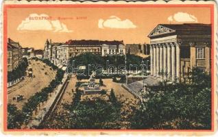 1925 Budapest VIII. Múzeum körút, Nemzeti Múzeum, villamos (EK)