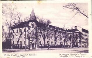 1935 Budapest VIII. Mária Dorothea Egyesület, Magyar Tanítónők Otthona javára. Orczy út 6. (ragasztónyom / glue marks)