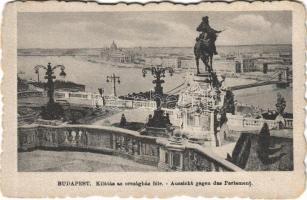 1917 Budapest I. Királyi vár, kilátás az Országház felé (kopott sarkak / worn corners)